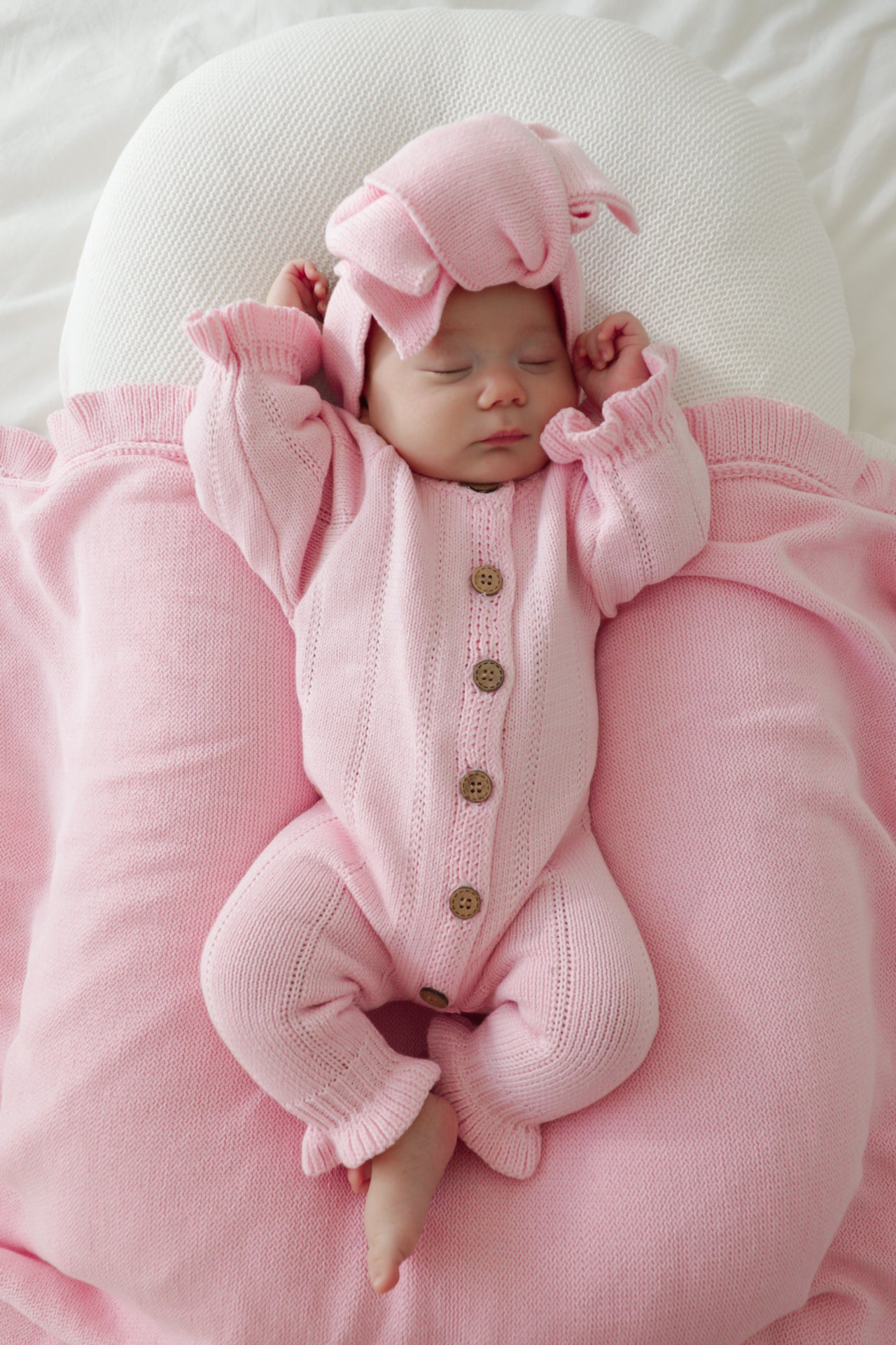 Feggari Ruffle Onesie | Petal Pink