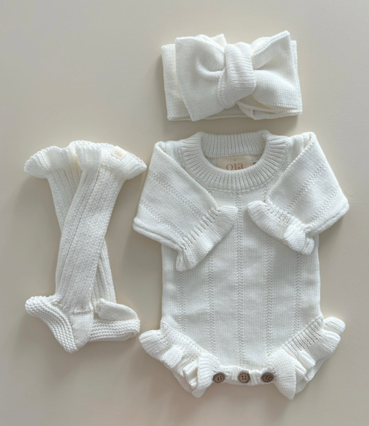 Knit Bow | Warm White