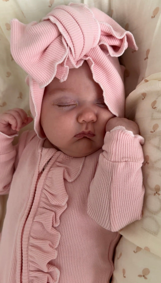 Frilly Zipsuit | Peony Pink - two tone