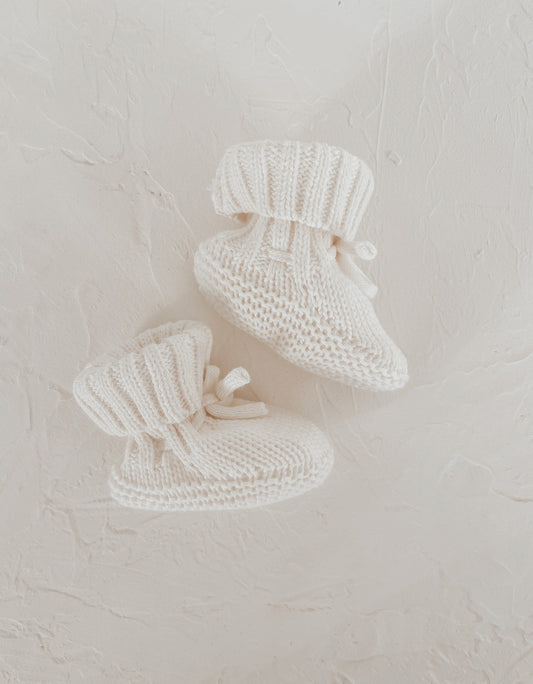 Knit Booties | Warm White