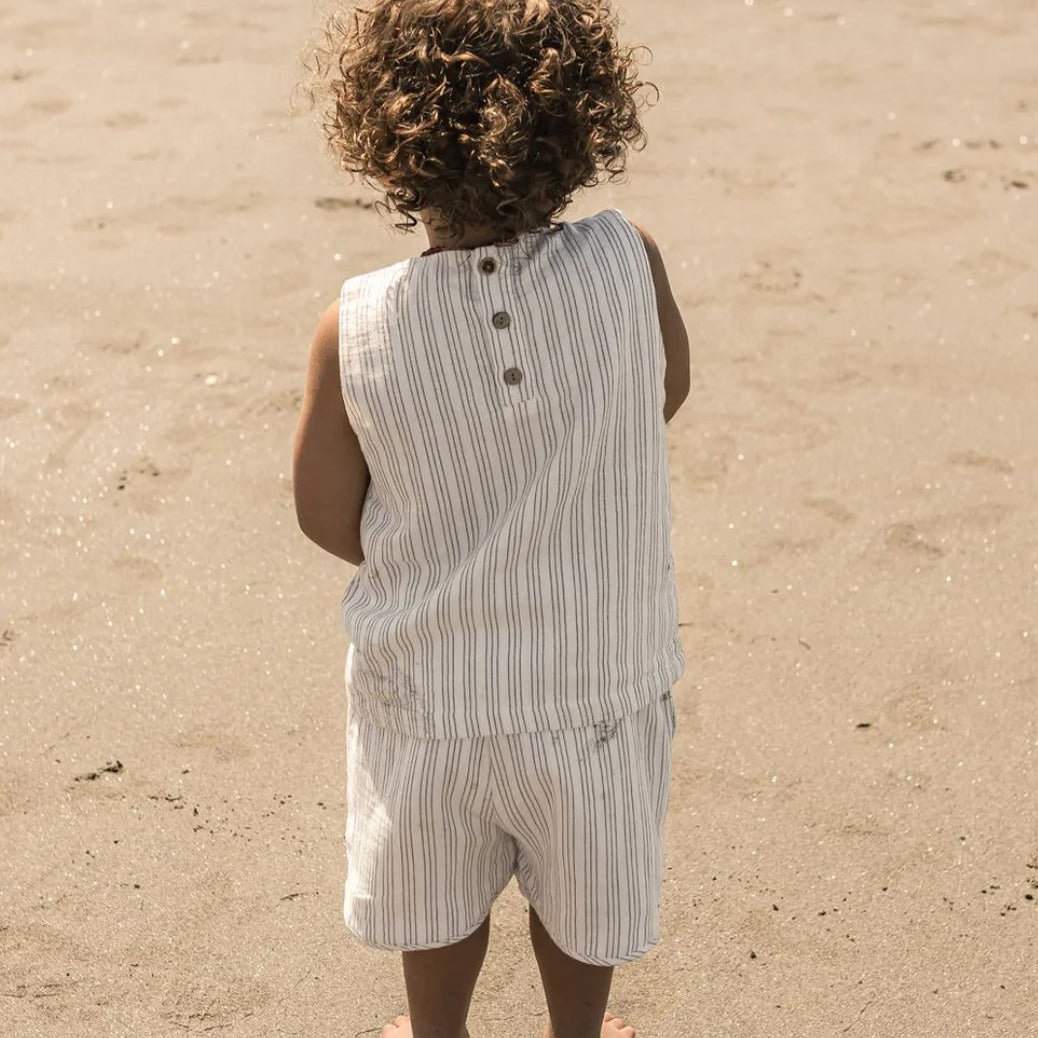 Dune Stripe Linen Shorts