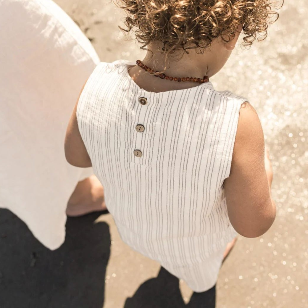 Dune Stripe Linen Tank