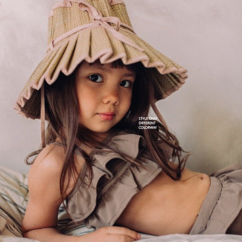 Girls Ruffle Two-Piece Swimsuit | Taupe