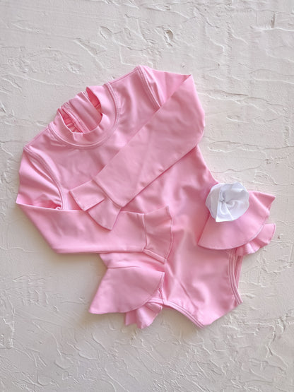 Angel Wings Swimsuit© | White Posy Applique