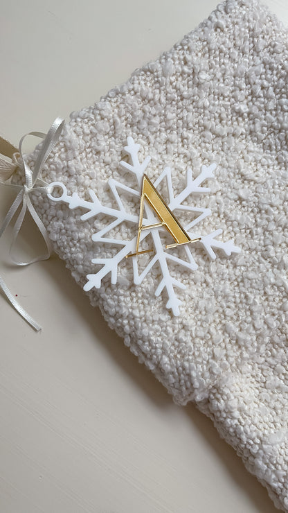 Personalised Acrylic Snowflake Inital