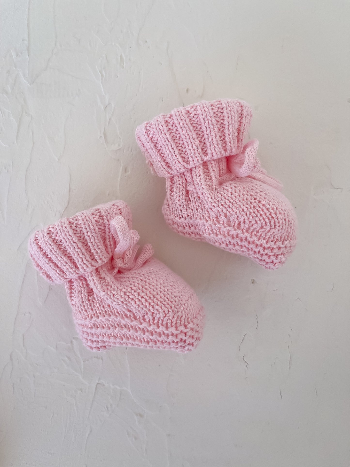 Knit Booties | Petal Pink