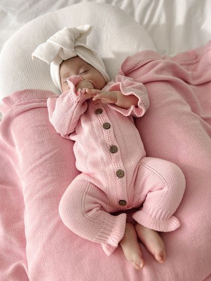 Feggari Ruffle Onesie | Petal Pink