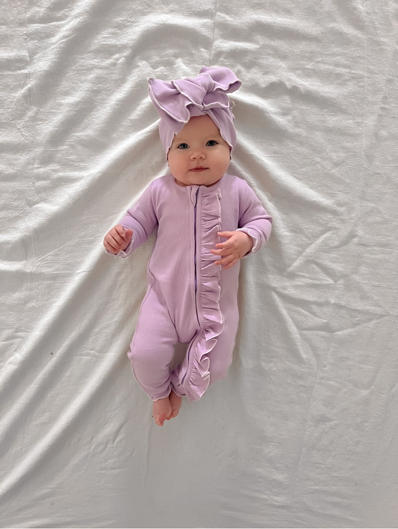 Frilly Zipsuit | Lilac - two tone