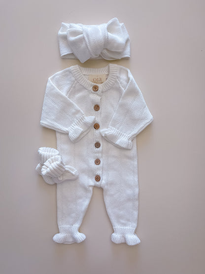 Feggari Ruffle Onesie | Warm White