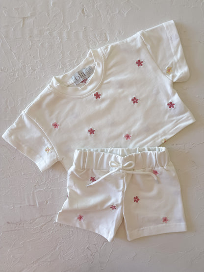 Villea Crop Set | White Floral
