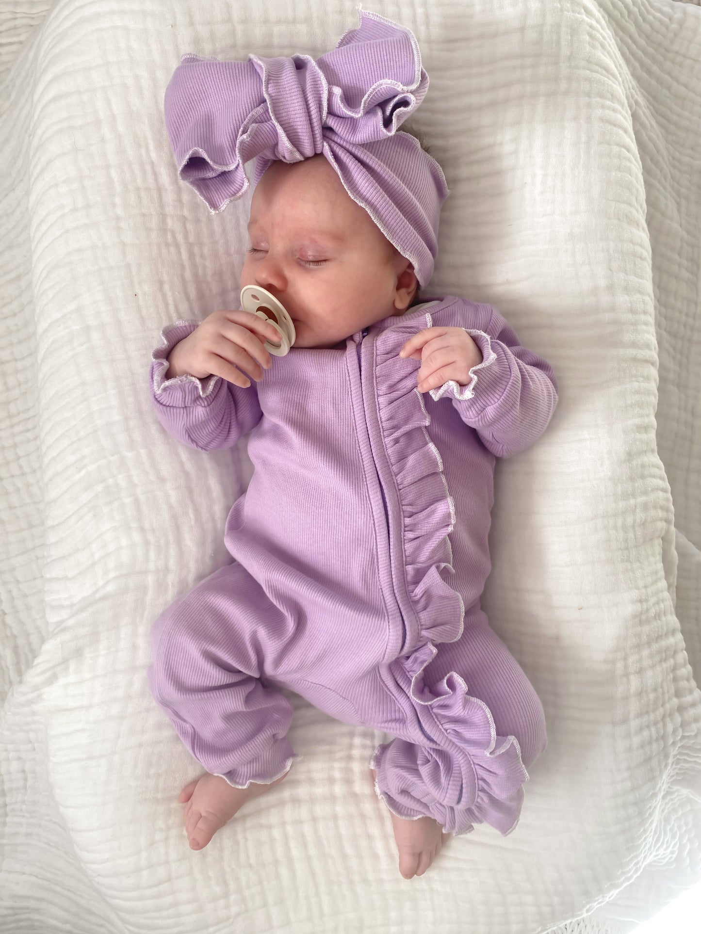 Frilly Zipsuit | Lilac - two tone