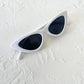 Cat eye sunglasses | White
