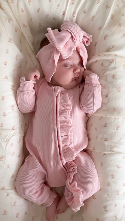 Frilly Bow | Peony Pink - two tone