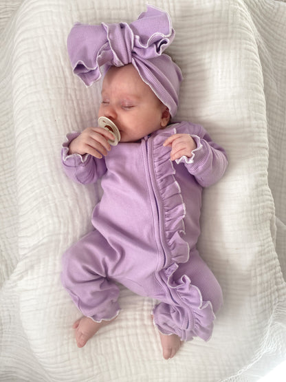 Frilly Bow | Lilac - two tone