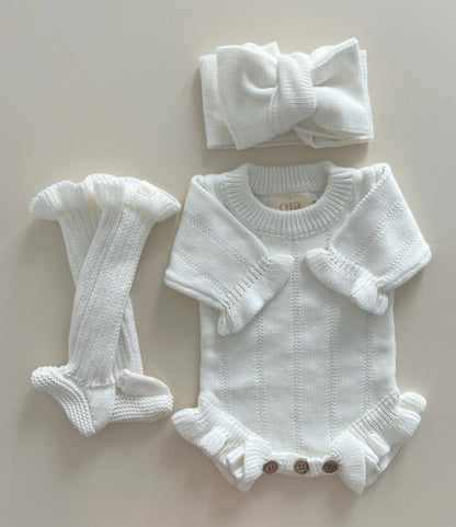Knit Bow | Warm White