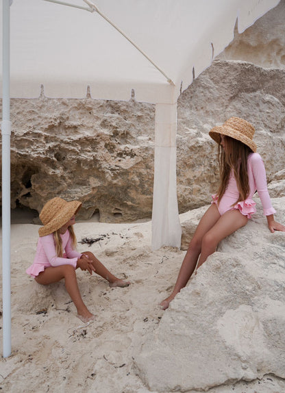 Angel Wings Swimsuit© | Pink Posy Applique