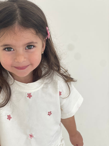 Villea Crop Set | White Floral