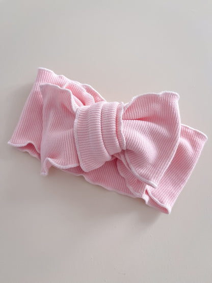 Frilly Bow | Peony Pink - two tone