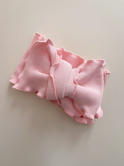 Frilly Bow | Peony Pink on Pink