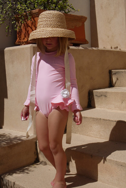 Angel Wings Swimsuit© | White Posy Applique