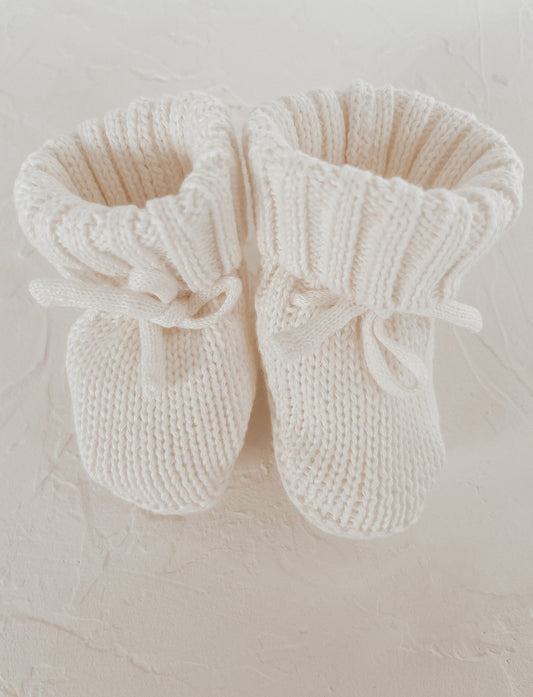 Knit Booties | Warm White