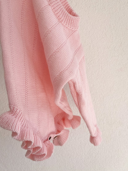 Asteria Ruffle Romper | Petal Pink