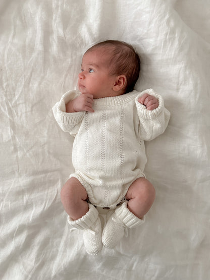 Knit Booties | Warm White