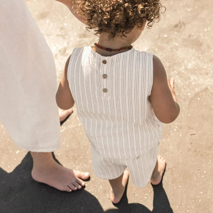 Dune Stripe Linen Shorts