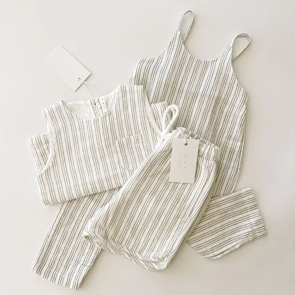 Dune Stripe Linen Shorts