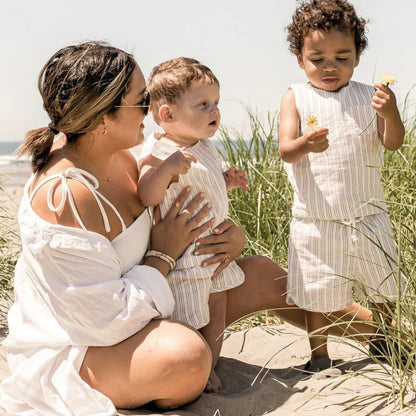 Dune Stripe Linen Shorts