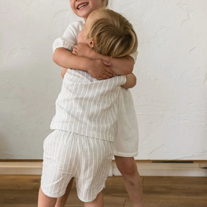 Dune Stripe Linen Shorts