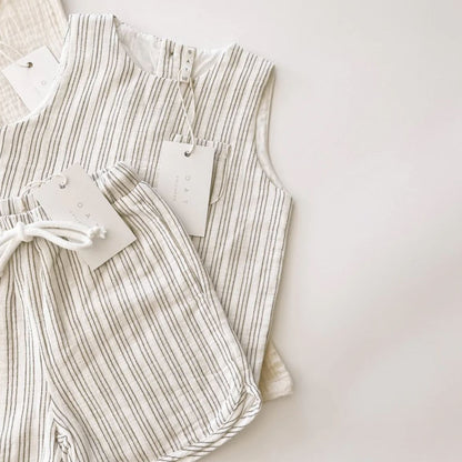 Dune Stripe Linen Tank