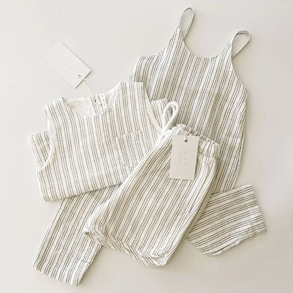 Dune Stripe Linen Tank