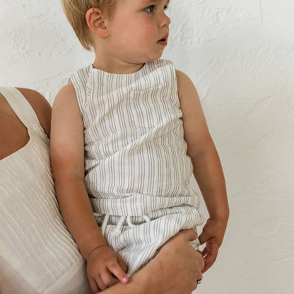Dune Stripe Linen Tank