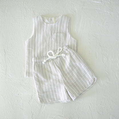 Dune Stripe Linen Shorts