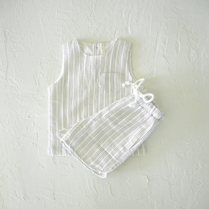 Dune Stripe Linen Tank