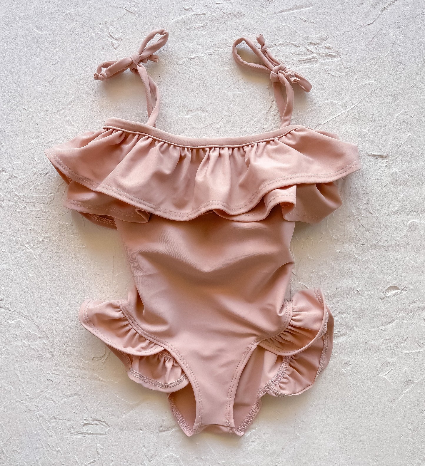 Girls Ruffle Swimsuit | Dusty Pink