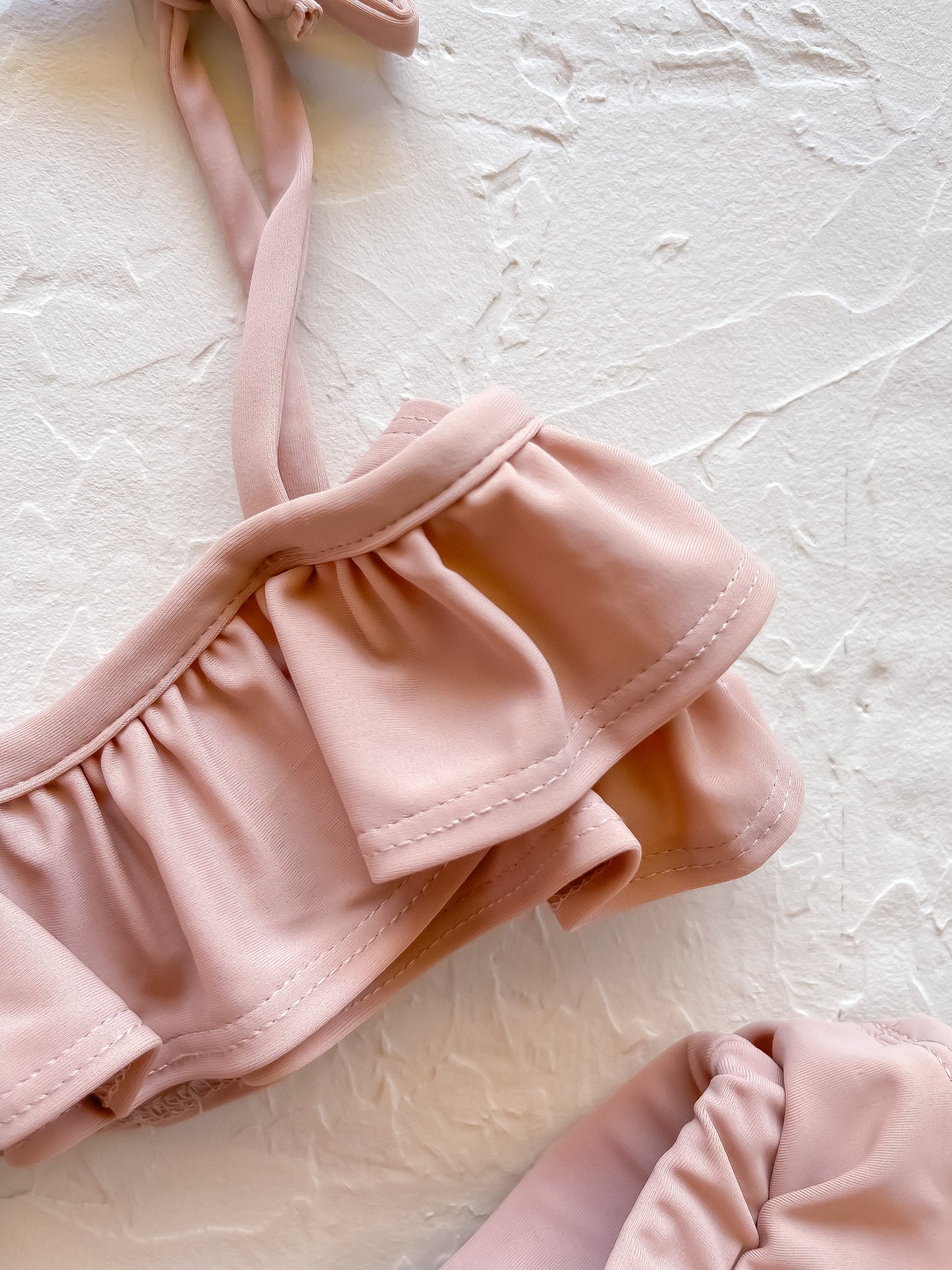 Girls Ruffle Two-Piece Swimsuit | Dusty Pink
